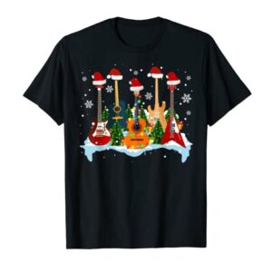 Christmas Guitar Tree Funny Guitarist Christmas Gifts T-Shirt