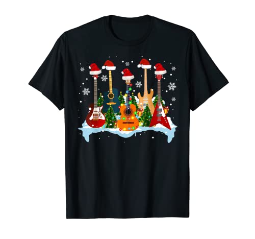 Christmas Guitar Tree Funny Guitarist Christmas Gifts T-Shirt