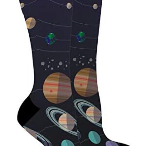 Galaxy Gifts Planet Sock Space Related Gifts for Astronomers Space Socks 1-Pair Novelty Crew Socks