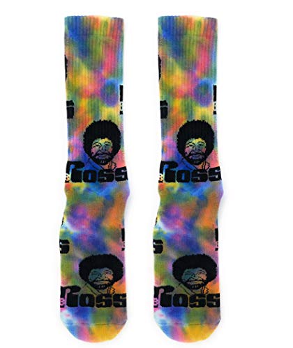 Unisex Novelty Funny Crew Socks Tye Dye Bob Ross