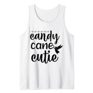 Candy Cane Cutie Christmas Stocking Stuffer For Girls Tank Top