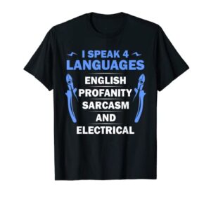 funny electrician art men women electrical engineer humor t-shirt