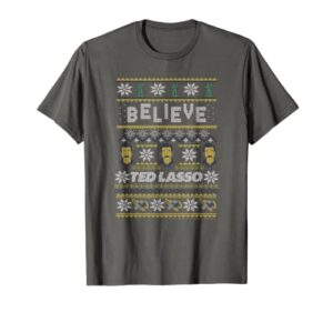 ted lasso christmas believe ted lasso ugly sweater t-shirt
