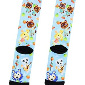 Bioworld Animal Crossing Men's Allover Character Sublimated Adult Crew Socks 1 Pair