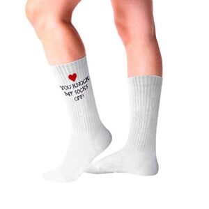 light autumn love socks with message – gift for women – novelty birthday socks women’s present – funny & sweet gift for wife or girlfriend – you knock my socks off! – valentine’s day gift for her