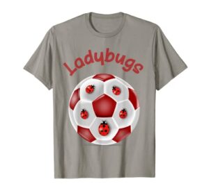 ladybugs soccer player team logo t-shirt