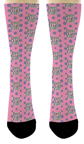 ThisWear Grandmother Gifts Best Gigi Ever Sock for Grandma Clothes Best Gigi Socks 1-Pair Novelty Crew Socks