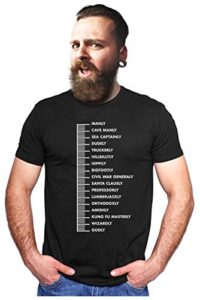 funny gifts for beard lovers beard scale bearded shirt dad beard men t-shirt x-large black