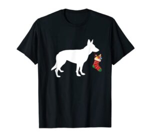 german shepherd christmas stocking stuffer dog t-shirt