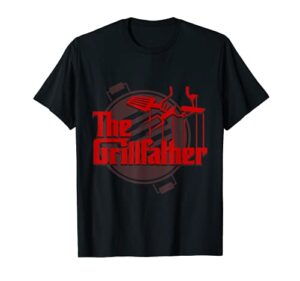 mens the grillfather funny cool bbq grill chef gift t-shirt