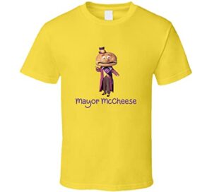 mcdo mayor mccheese vintage retro style t-shirt and apparel t shirt l daisy