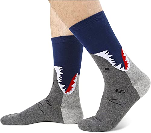 Zmart Crazy Silly Shark Gifts Men Shark Socks, Novelty Crazy Shark Gifts For Shark Lovers Shark Themed Gifts