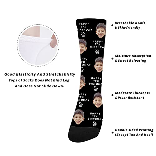 Custom Socks with Photo Customized Socks with Face And Age, Personalized Birthday Socks for Men Women, Socks for Kids Teenage Boys Gifts Ideas, Cool Socks for Men for Birthday Gift