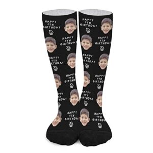 Custom Socks with Photo Customized Socks with Face And Age, Personalized Birthday Socks for Men Women, Socks for Kids Teenage Boys Gifts Ideas, Cool Socks for Men for Birthday Gift