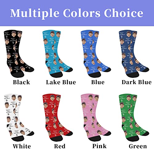 Custom Socks with Photo Customized Socks with Face And Age, Personalized Birthday Socks for Men Women, Socks for Kids Teenage Boys Gifts Ideas, Cool Socks for Men for Birthday Gift