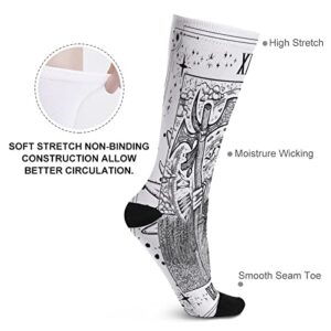 Tarot Card Death Socks for Women Socks for Men Crew Socks for Boys Mid Socks for Girls Stocking Stuffers for Teens Casual Athletic Sport Dress Socks