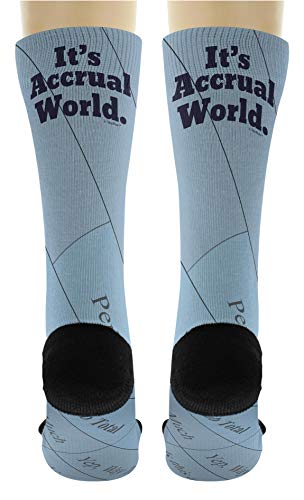 Accounting Socks It's Accrual World 1-Pair Novelty Crew Socks