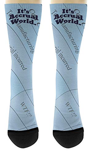 Accounting Socks It's Accrual World 1-Pair Novelty Crew Socks