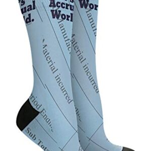 Accounting Socks It's Accrual World 1-Pair Novelty Crew Socks