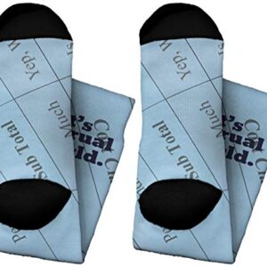 Accounting Socks It's Accrual World 1-Pair Novelty Crew Socks