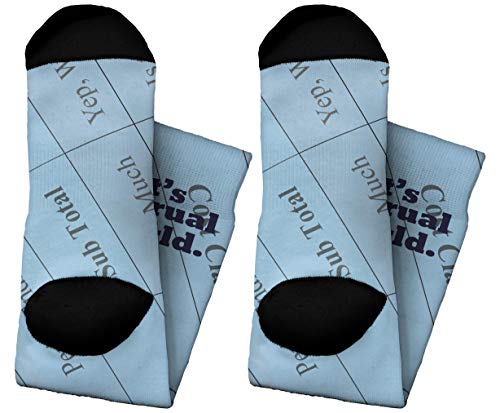 Accounting Socks It's Accrual World 1-Pair Novelty Crew Socks