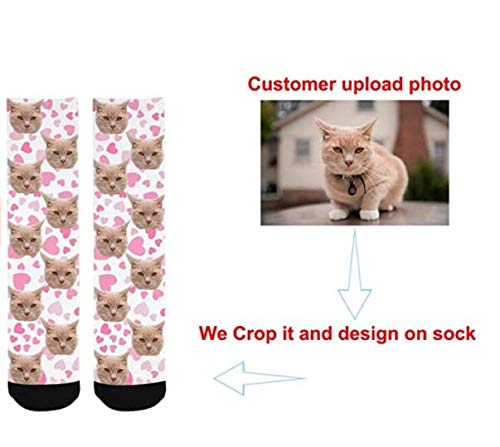 D-Story Custom Best Friend Photo Crew Socks Personalized BFF Socks with Faces for Men Women