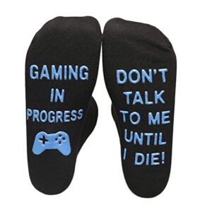 gedston funny gaming socks do not disturb i’m gaming socks for men women boys game lover gift