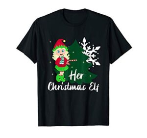 her christmas elf – cute elf stocking stuffer t-shirt