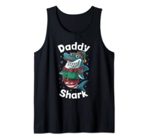 matching daddy shark christmas stocking stuffer gift for men tank top