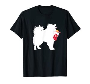 american eskimo christmas stocking stuffer dog t-shirt