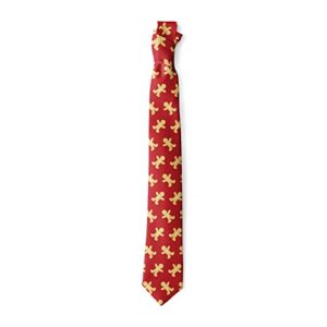 YongColer Funny Christmas Tie for Men, Skinny Neck Tie, Red