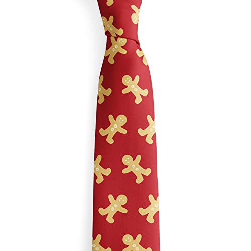 YongColer Funny Christmas Tie for Men, Skinny Neck Tie, Red