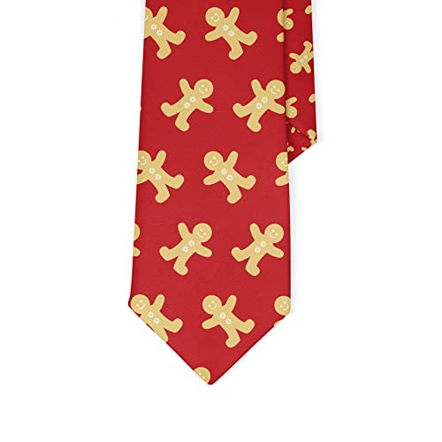 YongColer Funny Christmas Tie for Men, Skinny Neck Tie, Red