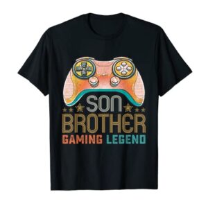 Son Brother Gaming Legend Birthday Christmas Video Gamer T-Shirt