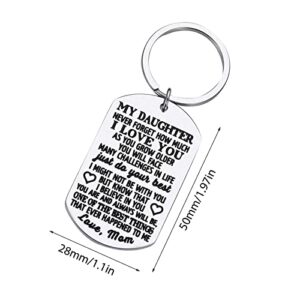 Gifts For Daughter From Mom Dad Father Inspirational Stocking Stuffers For Her From Teen Adult Key (Silver, One Size)