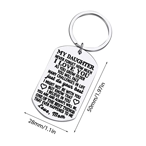 Gifts For Daughter From Mom Dad Father Inspirational Stocking Stuffers For Her From Teen Adult Key (Silver, One Size)