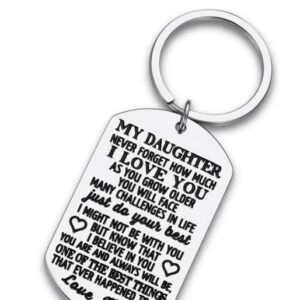 Gifts For Daughter From Mom Dad Father Inspirational Stocking Stuffers For Her From Teen Adult Key (Silver, One Size)