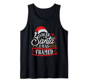dear santa funny ugly christmas pajama stocking stuffer gift tank top