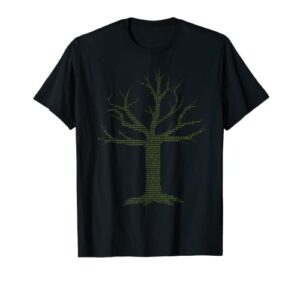binary tree illustration computer coding i am programmer art t-shirt