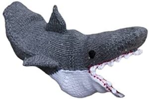 hhamzone 1 pair knit crocodile socks for women and men, christmas novelty 3d creative cartoon animal socks (shark)