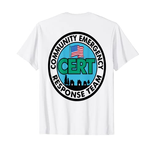 CERT Community Emergency Response Team Black Letters Back