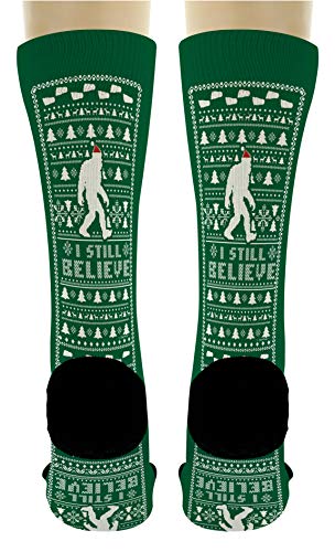 Holiday Socks I Still Believe Bigfoot Socks Sasquatch Christmas Clothes 1-Pair Novelty Crew Socks