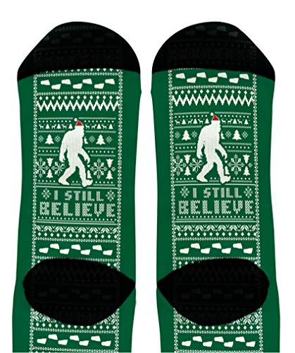 Holiday Socks I Still Believe Bigfoot Socks Sasquatch Christmas Clothes 1-Pair Novelty Crew Socks