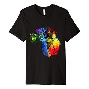 Watercolor Camera Art Photography Lovers Photographer Gifts Premium T-Shirt