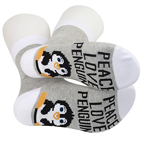 WZMPA Penguin Novelty Socks Ocean Penguin Lover Gift Peace Love Penguins Socks Penguin Series Merchandise (Peace Penguins)