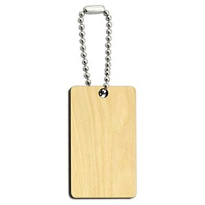 Game Over Gamer Pixel Font Geek Wood Wooden Rectangle Keychain Key Ring