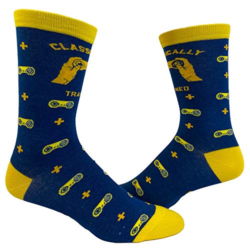 Men's Classically Trained Socks Funny Retro Video Games Gamer Graphic Novelty Footwear