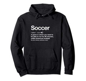 soccer definition funny football gag gift player graphic pullover hoodie