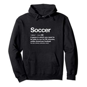 Soccer Definition Funny Football Gag Gift Player Graphic Pullover Hoodie