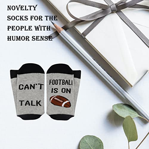 GJTIM Football Game Lover Gift Football Birthday Gift Can’t Talk Football Is On Funny Socks for Football Fans (Football Is On)